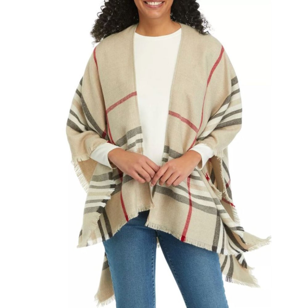 Ruana - Plaid Wrap